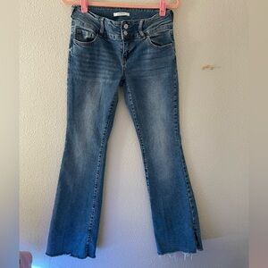Pacsun flared jeans with slits at the bottom